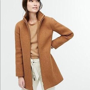 J.Crew Camel Lodge Wool Coat Women’s Size 2